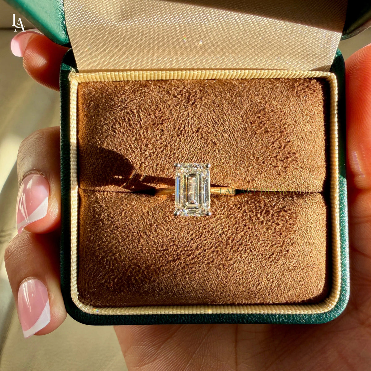 Emerald Cut Solitaire Engagement Ring
