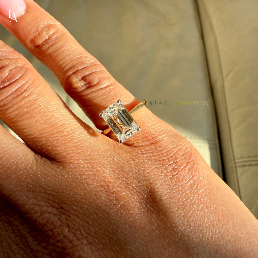 Emerald Cut Solitaire Engagement Ring
