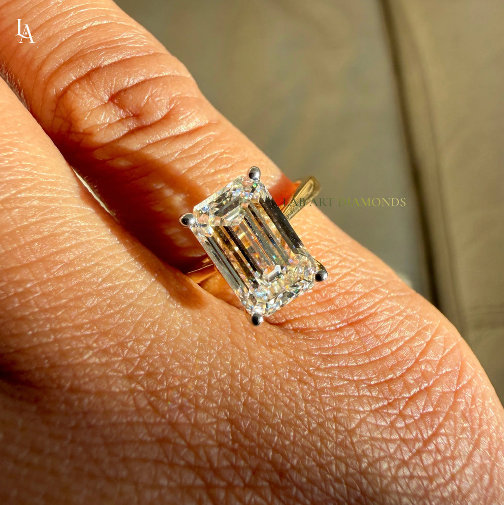 Emerald Cut Solitaire Engagement Ring