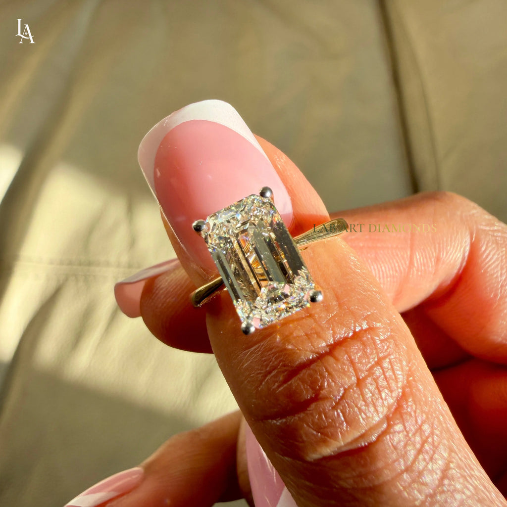 Emerald Cut Solitaire Engagement Ring