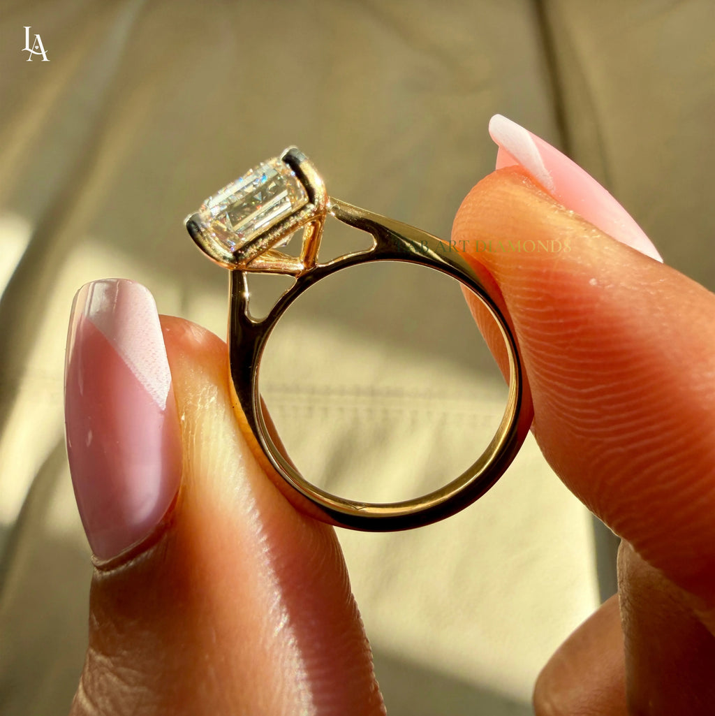 Emerald Cut Solitaire Engagement Ring