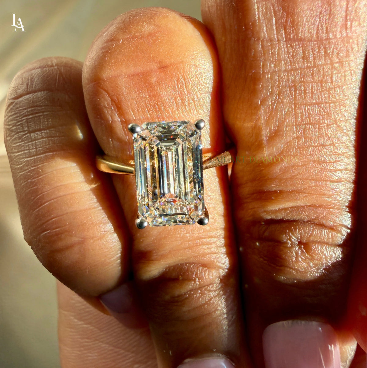 Emerald Cut Solitaire Engagement Ring