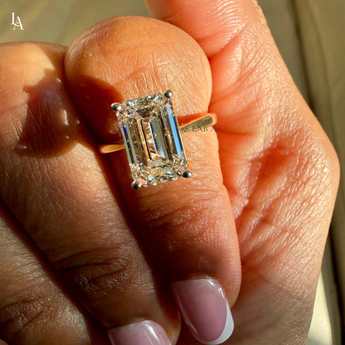 Emerald Cut Solitaire Engagement Ring