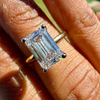 Elongated Emerald Cut Engagement Ring
