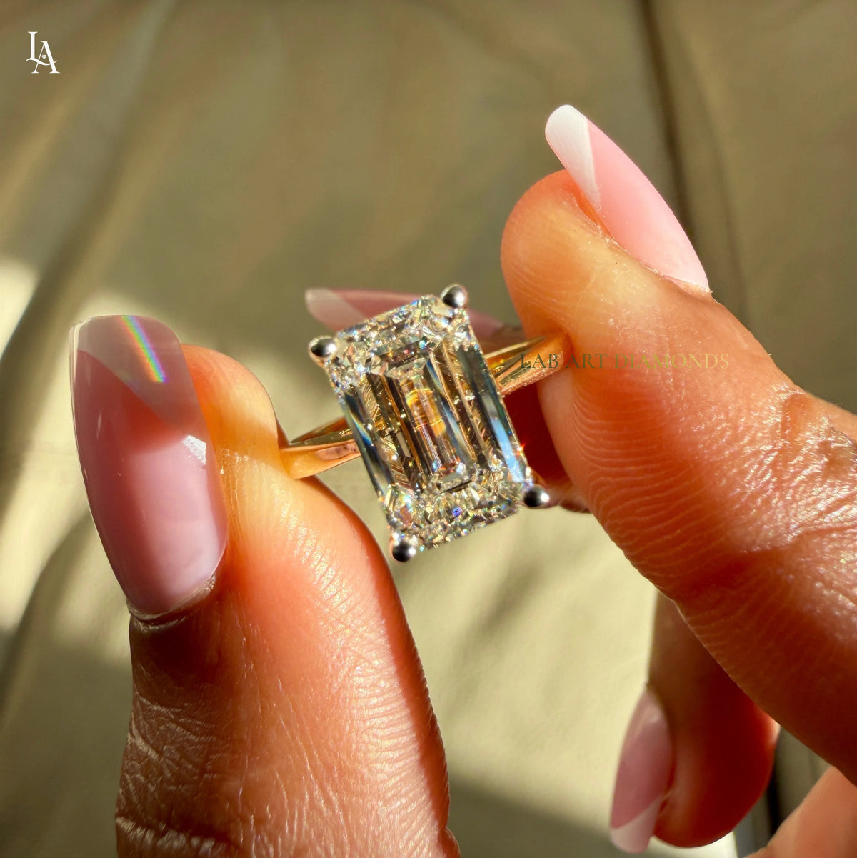 Emerald Cut Solitaire Engagement Ring