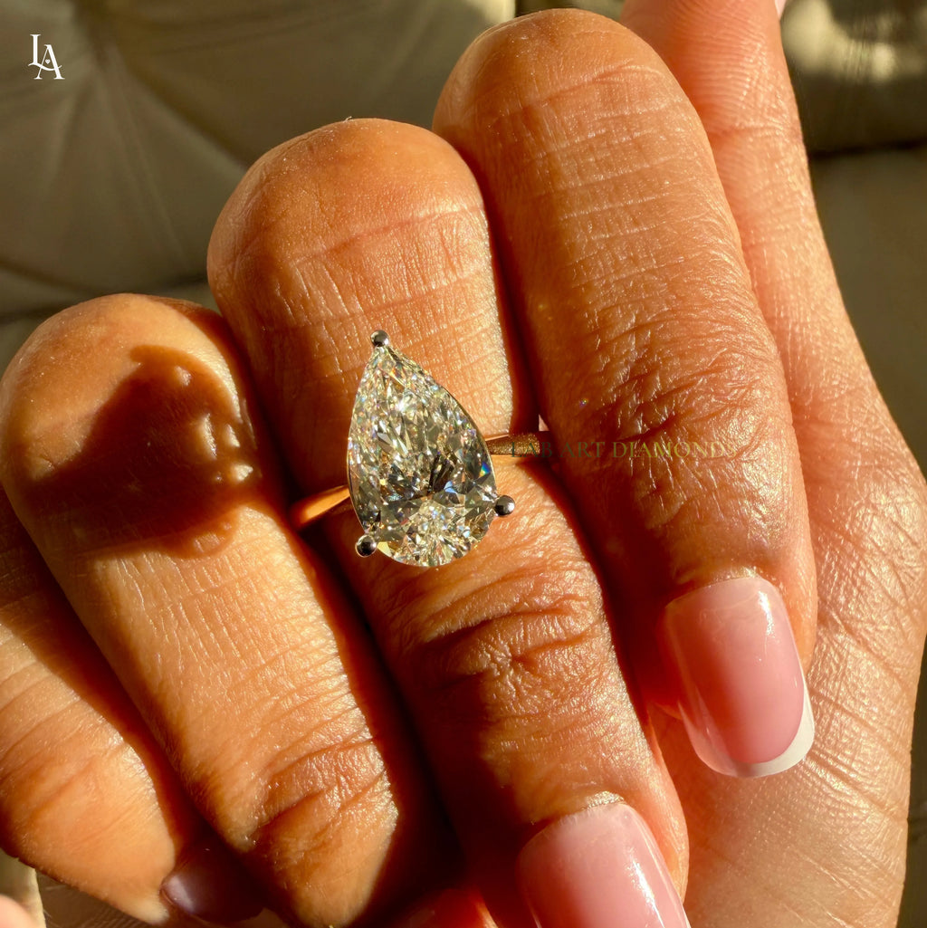 Pear Cut Solitaire Engagement Ring