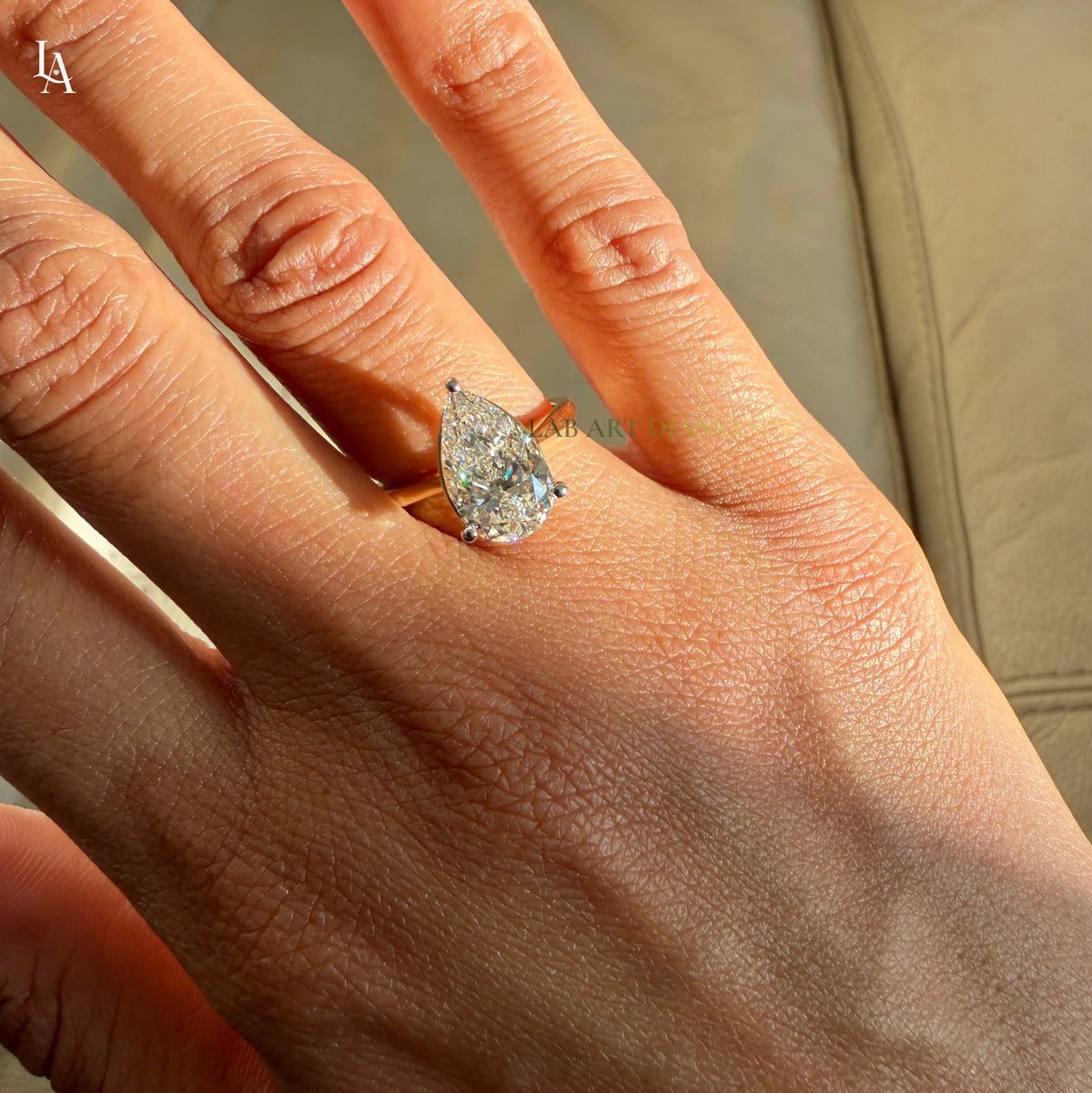 Pear Cut Solitaire Engagement Ring