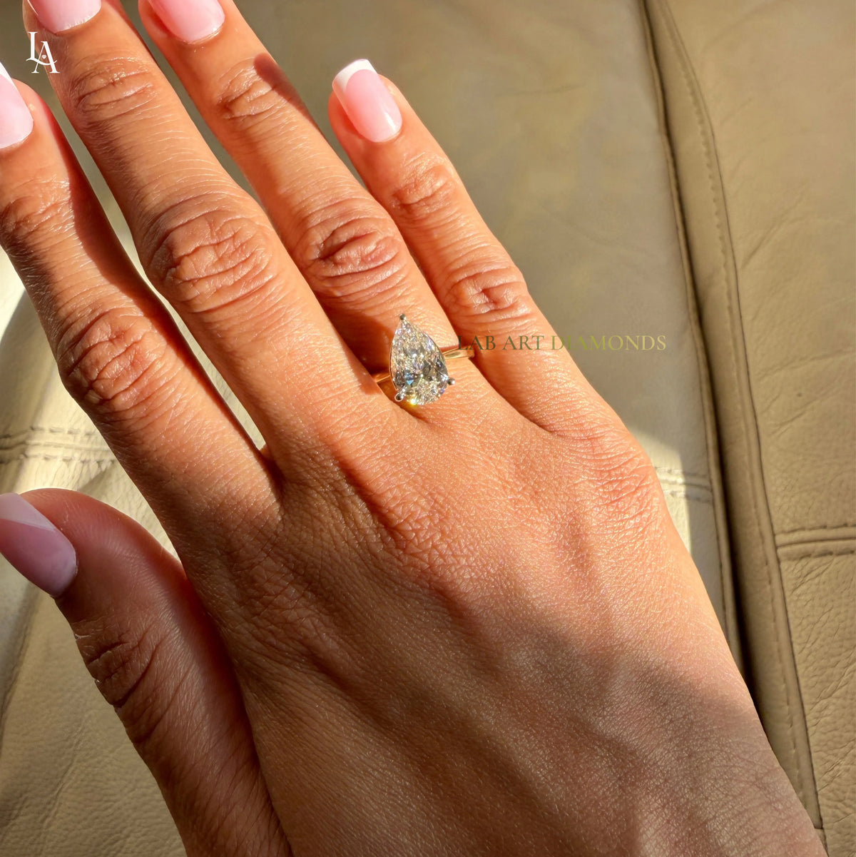 Pear Cut Solitaire Engagement Ring
