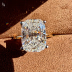 Cushion Cut Hidden Halo Engagement Ring