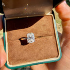 Cushion Cut Hidden Halo Engagement Ring