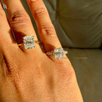 Cushion Cut Hidden Halo Engagement Ring