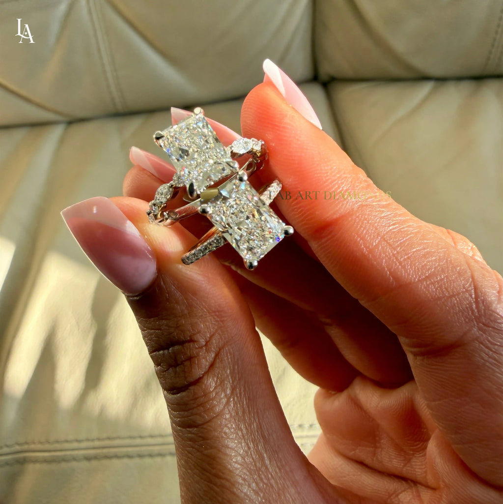 Radiant Cut Pave Engagement Ring