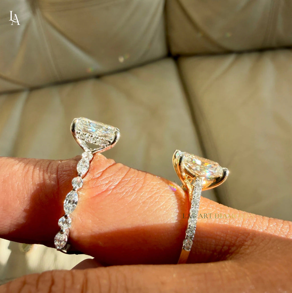 Radiant Cut Pave Engagement Ring