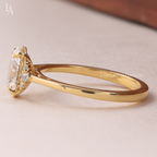 Vintage Inspired Oval Cut Engagement Ring
