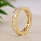 Bagutte Cut Channel Set Wedding Ring