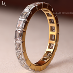 Emerald Cut Full Eternity Band