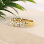 Oval Cut Half Eternity Band