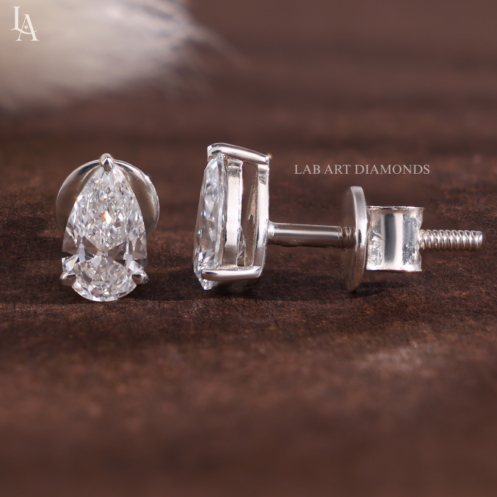 Pear Cut Stud Earrings