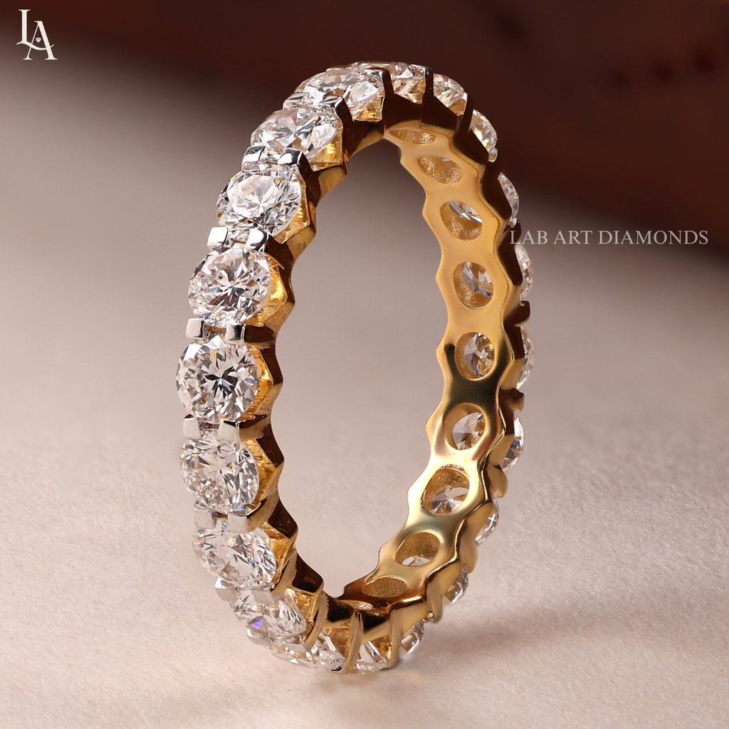 Round Cut Full Eternity Band