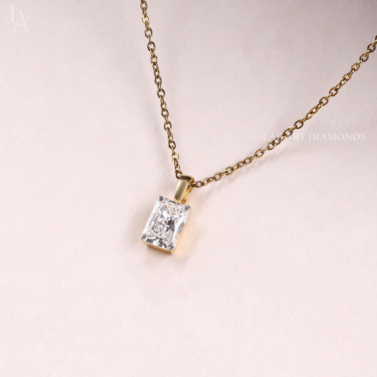 Cushion Cut Solitaire Pendent