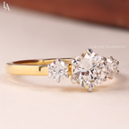Round Cut Three Stone Engagement Ring