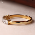 Princess Cut Half Eternity Band