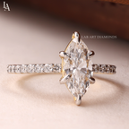 Marquise Cut Solitaire Engagement Ring
