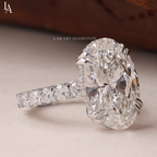 Oval Cut Hidden Halo Engagement Ring