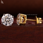 Round Cut Stud Earrings