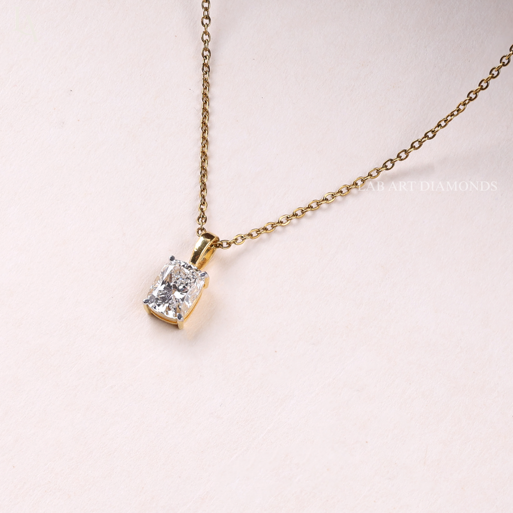Radiant Cut Solitaire Pendent