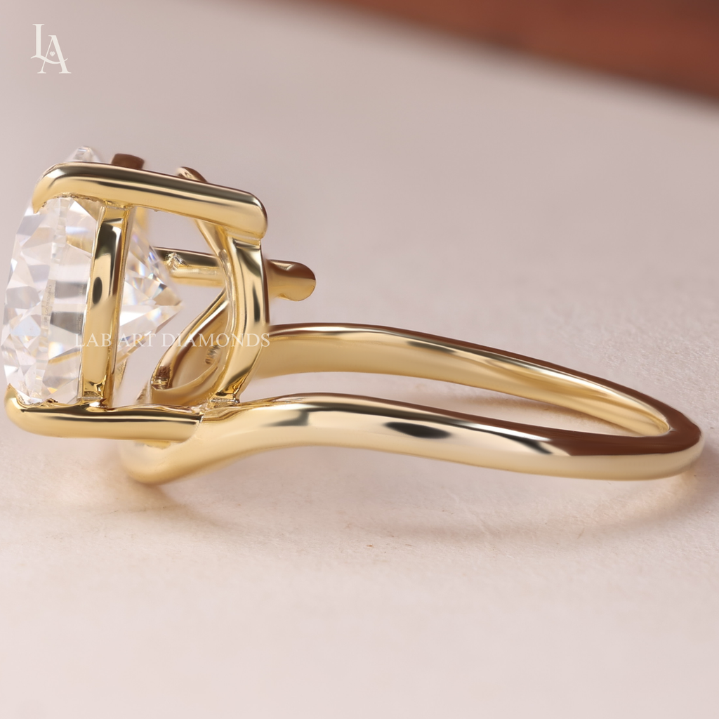 East West Pear Cut Solitaire Engagement Ring