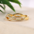 Twisted Infinity Half Eternity Band