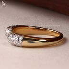 Dome Pave Diamond Open Cuff Ring