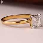 Asscher Cut Solitaire Engagement Ring