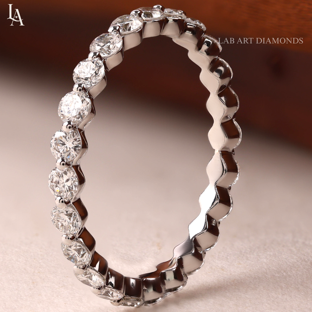 Round Cut Diamond Full Eternity Band