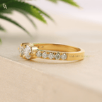 Toi et Moi Minimalist Bridal Engagement Band