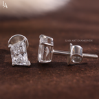 Kite Cut Solitaire Stud Earrings