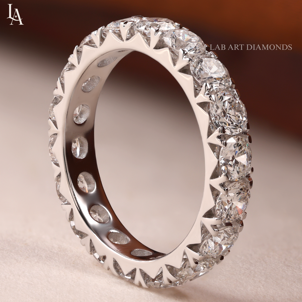 Round Wide Diamond Full Eternity Band