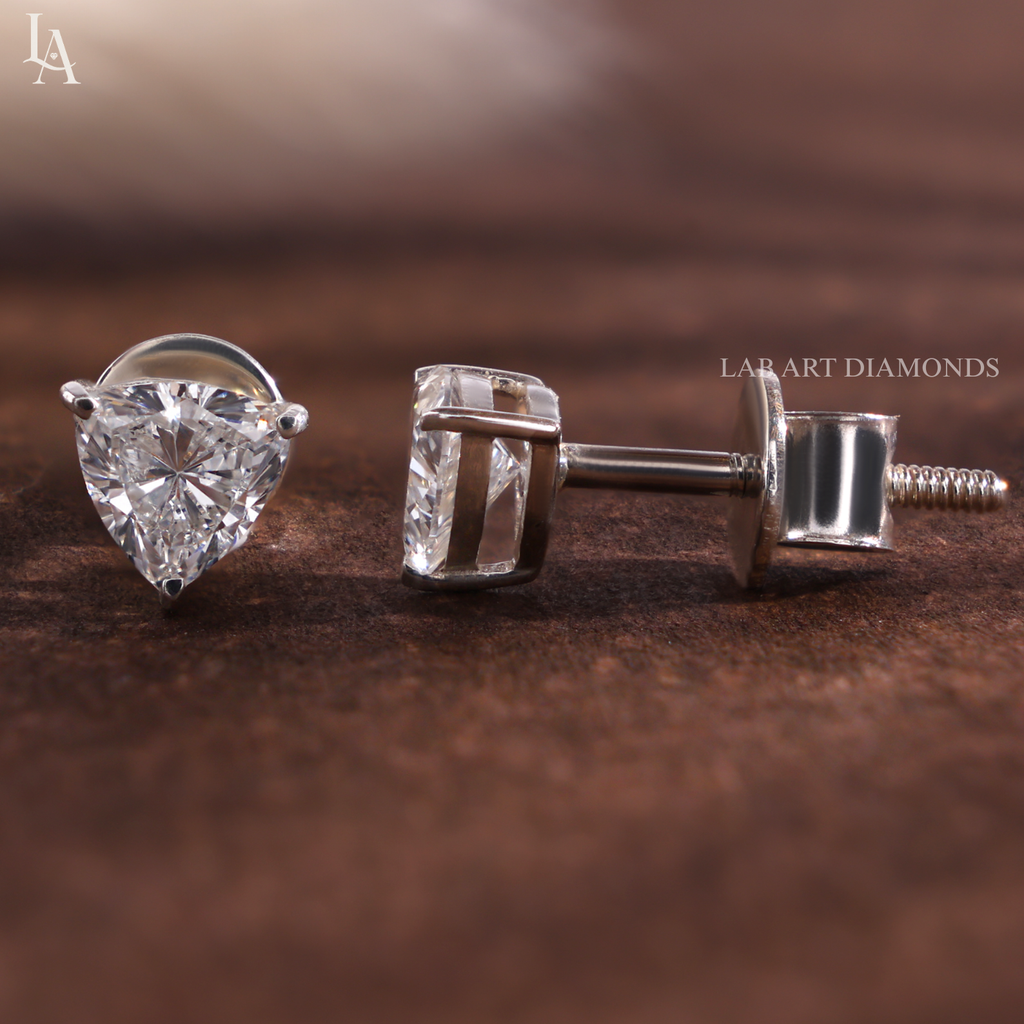 Trillion Cut Stud Earrings