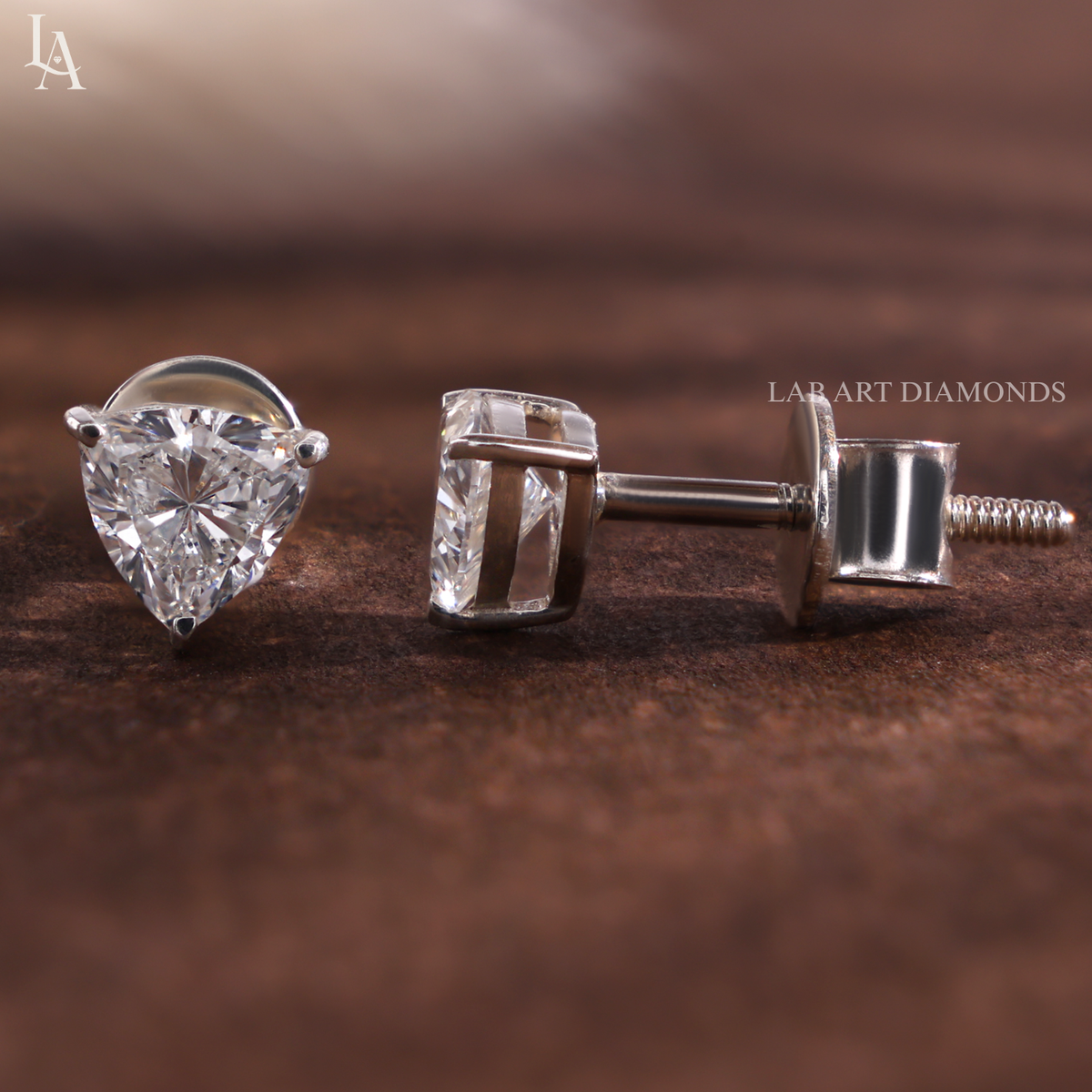 Trillion Cut Stud Earrings