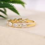 Twisted Vine Spiral Half Eternity Ring