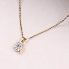 Oval Cut Solitaire Pendent