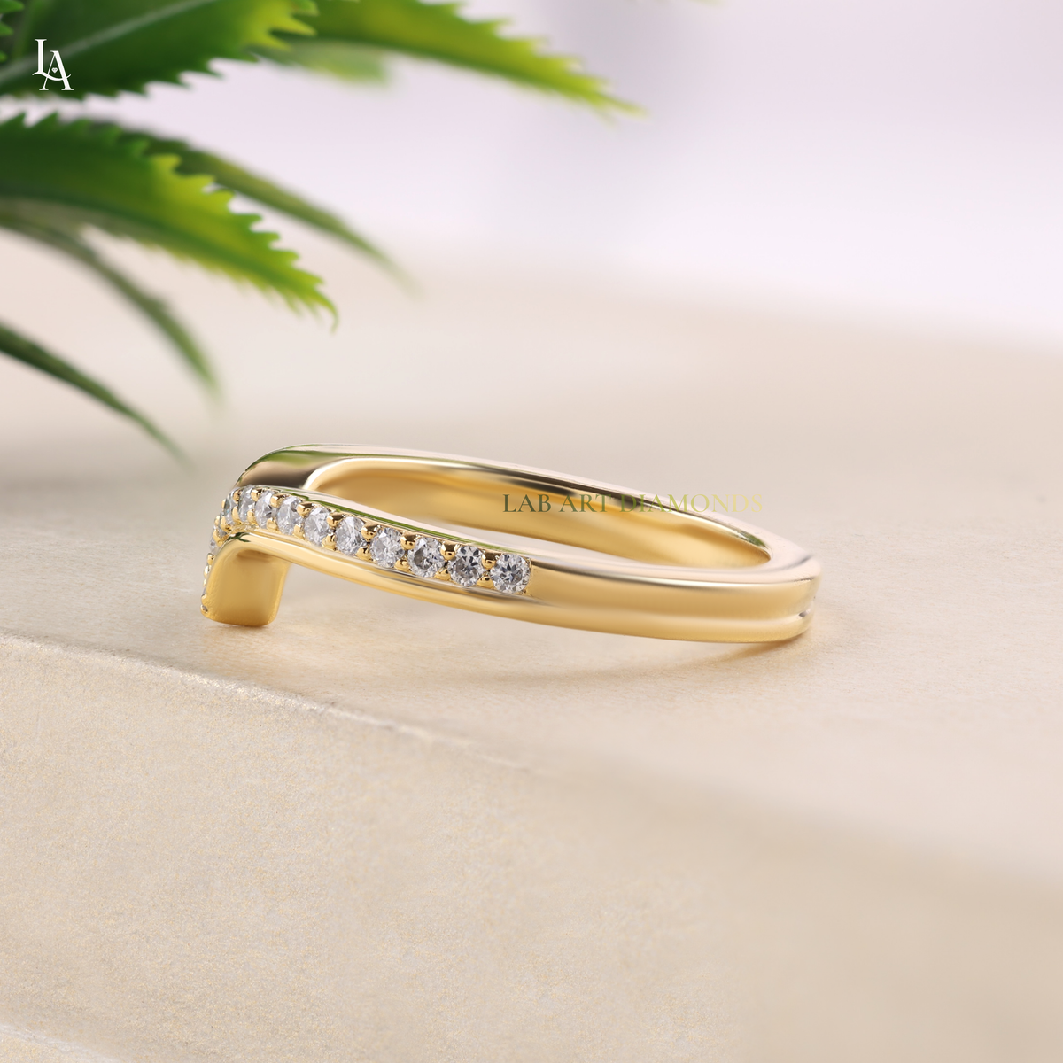 Double Wishbone Two Row Chevron Stacking Ring