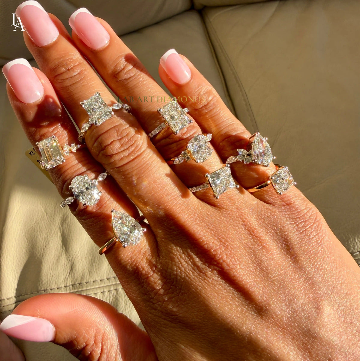 Radiant Cut Pave Engagement Ring