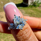 Pear Cut Cluster Engagement Ring