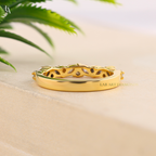 Marquise Cut Cluster Leaf Band