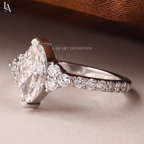 Marquise-Cut Real Lab Grown Diamond Ring
