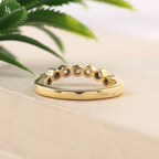 Round Cut Half Eternity Band