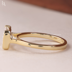 East West Radiant Cut Solitaire Engagement Ring
