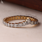 V Shaped Chevron Eternity Band
